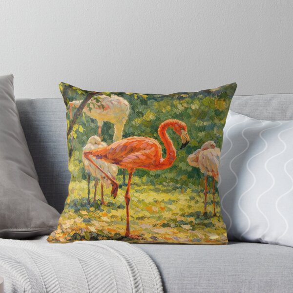 Item preview, Impressionist Flamingos in Sunlit Garden designed and sold by Apex_Visuals.