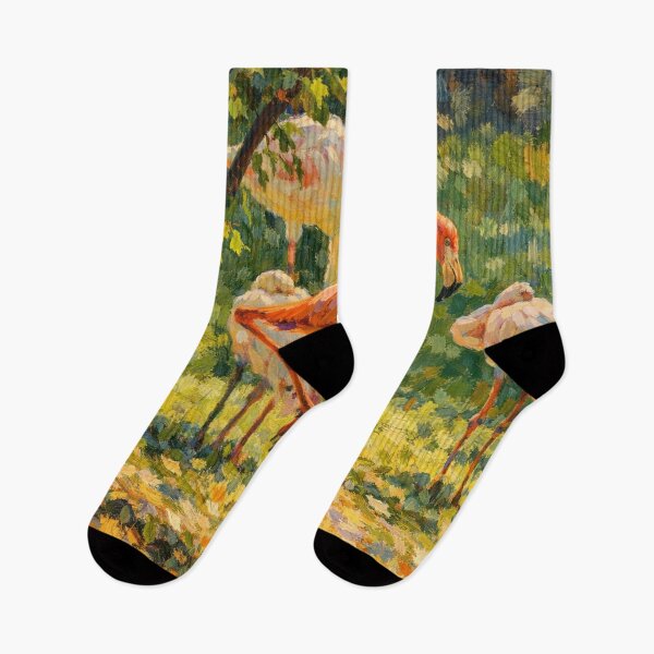 Item preview, Impressionist Flamingos in Sunlit Garden designed and sold by Apex_Visuals.