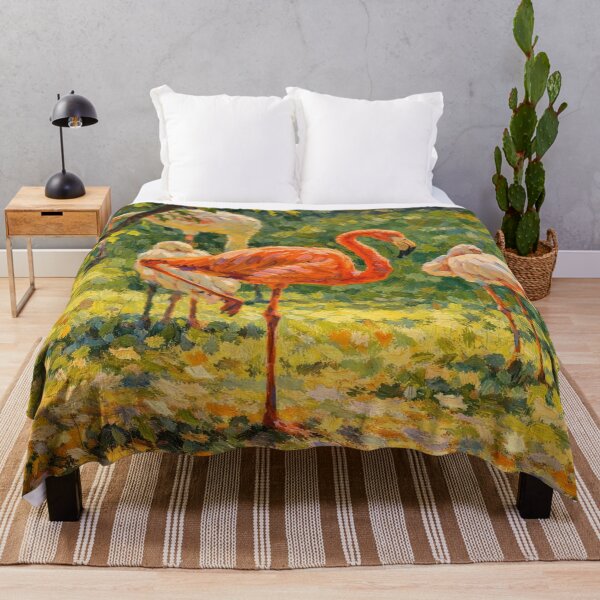 Item preview, Impressionist Flamingos in Sunlit Garden designed and sold by Apex_Visuals.