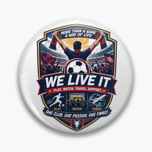 Item preview, We Live It — Soccer Fan Vector Emblem Design designed and sold by Jandedan.