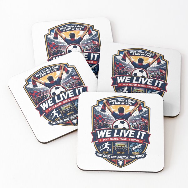 Item preview, We Live It — Soccer Fan Vector Emblem Design designed and sold by Jandedan.