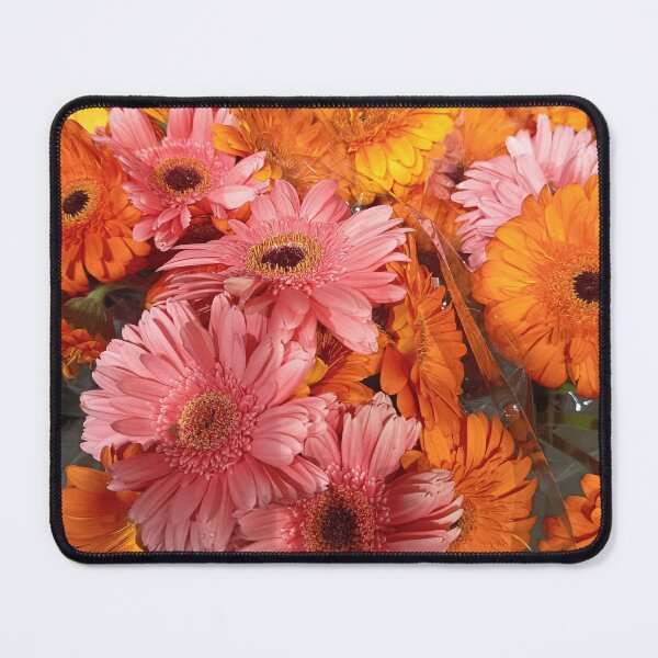 Item preview, Pink and Orange Gerbera Daisy Flower Bouquet Photography designed and sold by PhuongVoArt.
