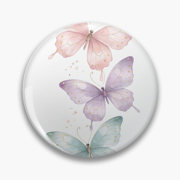 Item preview, Pastel Butterfly Trio Aesthetic Soft Pink  Lavender Mint Art Gift for Her Sticker Print designed and sold by DreamelleStudio.