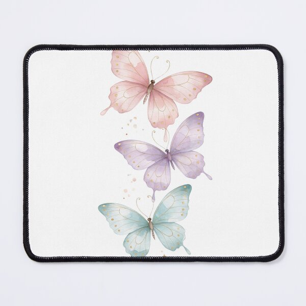 Item preview, Pastel Butterfly Trio Aesthetic Soft Pink Lavender Mint Art Gift for Her Sticker Print designed and sold by DreamelleStudio.