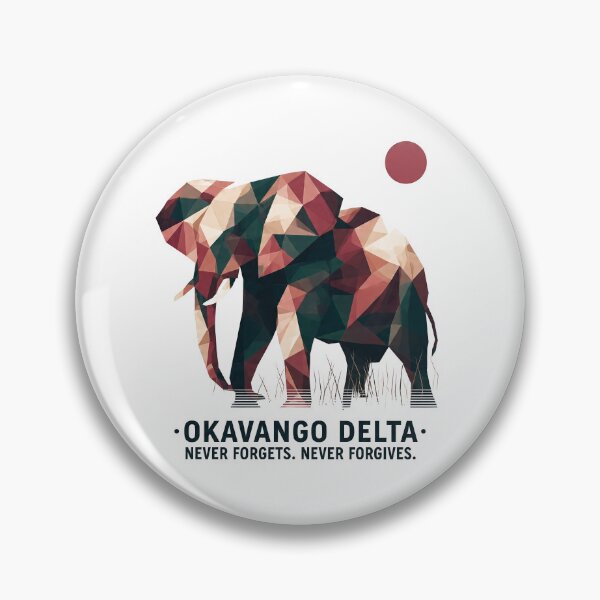 Item preview, Okavango Delta – Geometric Elephant Art Print | Africa Wildlife Safari Poster designed and sold by OzzFrequency.