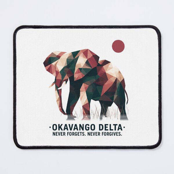 Item preview, Okavango Delta – Geometric Elephant Art Print | Africa Wildlife Safari Poster designed and sold by OzzFrequency.