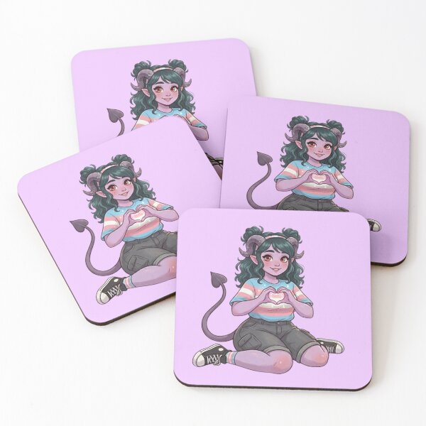 Item preview, Trans Pride Tiefling RPG Sticker designed and sold by AestheticRPG .
