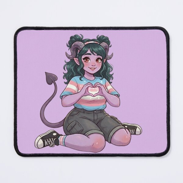 Item preview, Trans Pride Tiefling RPG Sticker designed and sold by AestheticRPG .