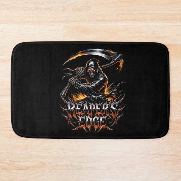 Item preview, Grim Reaper Skull Scythe Fire Metal Dark Art Print designed and sold by DeimosArtIntl.