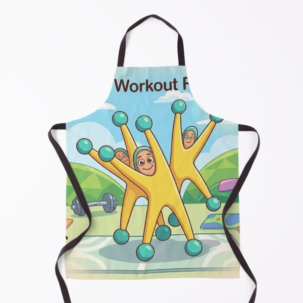 Item preview, Cartoony Star People Workout Fun – Fitness and Exercise Motivation designed and sold by AirCrayons27.