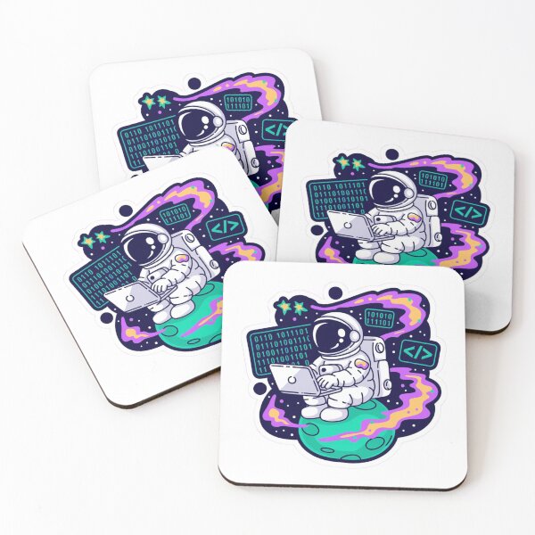 Item preview, Astronaut Software Engineer Coding on Moon Sticker designed and sold by Barkashow.