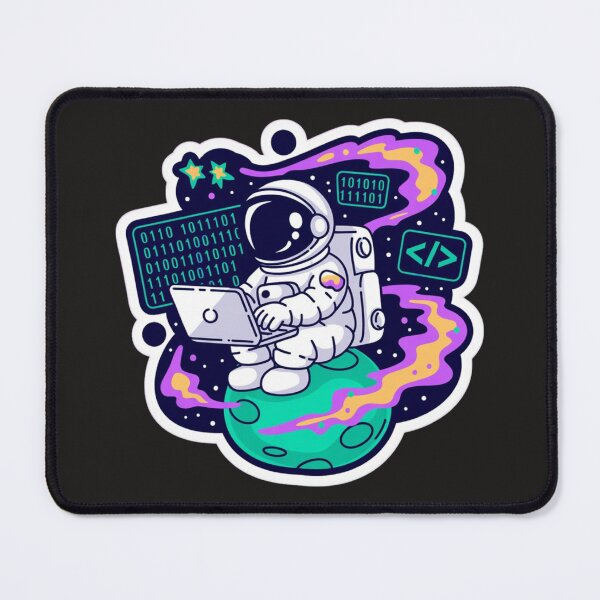 Item preview, Astronaut Software Engineer Coding on Moon Sticker designed and sold by Barkashow.