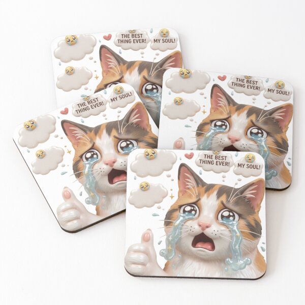 Item preview, Funny Crying Cat Thumbs Up 3D Meme designed and sold by cats-dogs1.