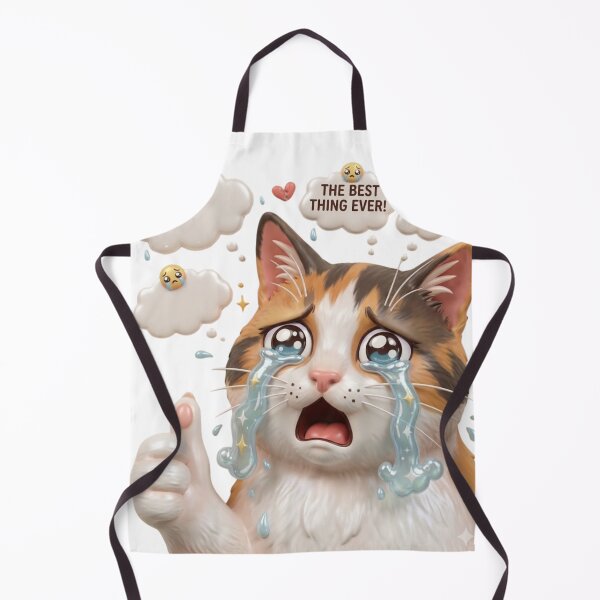 Item preview, Funny Crying Cat Thumbs Up 3D Meme designed and sold by cats-dogs1.