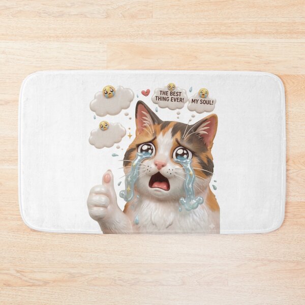 Item preview, Funny Crying Cat Thumbs Up 3D Meme designed and sold by cats-dogs1.