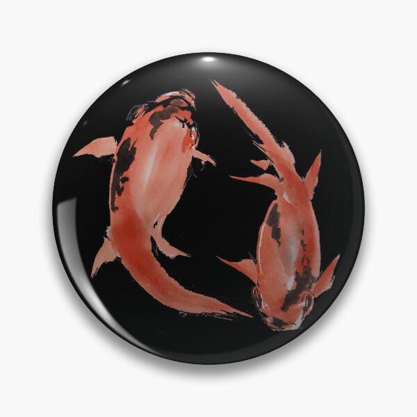 Item preview, Red Koi Fish in sumie red Ink designed and sold by manuelunsui.