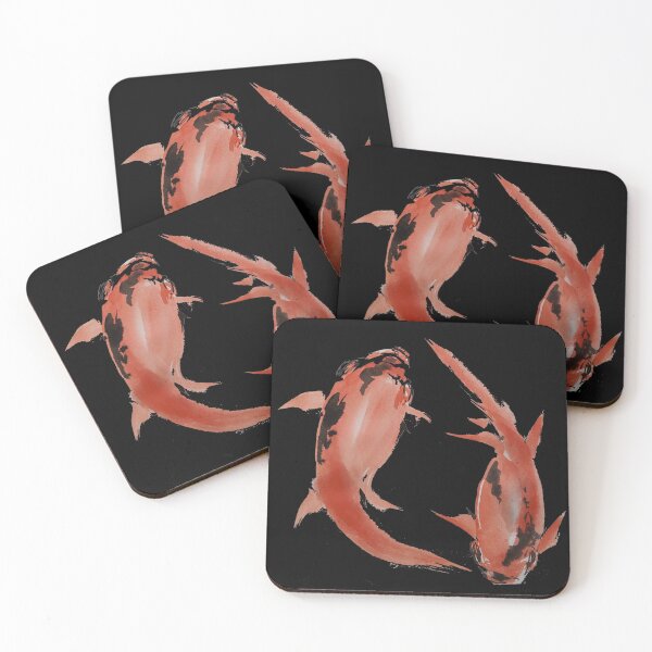 Item preview, Red Koi Fish in sumie red Ink designed and sold by manuelunsui.