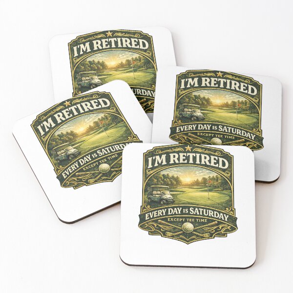 Item preview, Im Retired Every Day Is Saturday Except Tee Time Funny Golf Design designed and sold by Globivara Studio.
