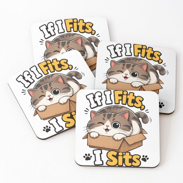 Item preview, If I Fits I Sits Funny Cat Design | Cute Tabby Cat in a Box SVG designed and sold by mimouna00.