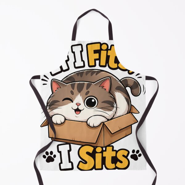 Item preview, If I Fits I Sits Funny Cat Design | Cute Tabby Cat in a Box SVG designed and sold by mimouna00.