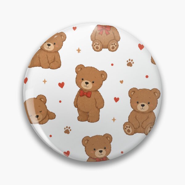 Item preview, Cute Teddy Bear Pattern – Adorable Bear Seamless Design designed and sold by Seculinator.