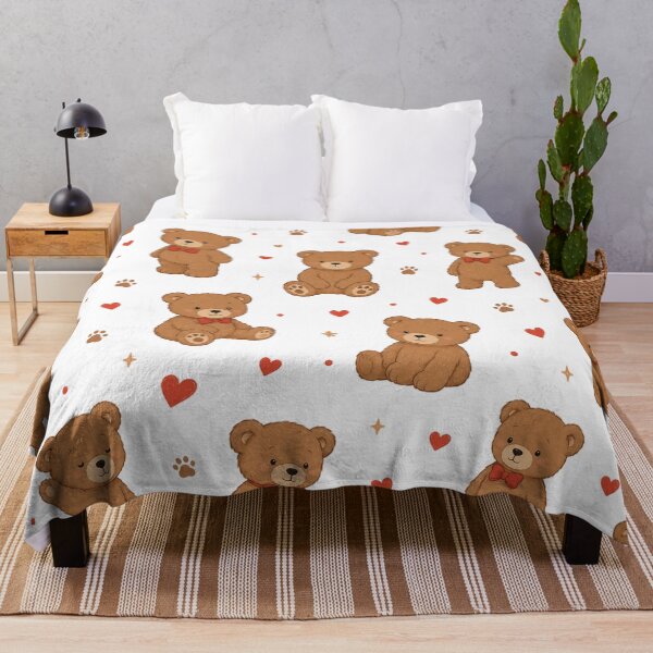 Item preview, Cute Teddy Bear Pattern – Adorable Bear Seamless Design designed and sold by Seculinator.