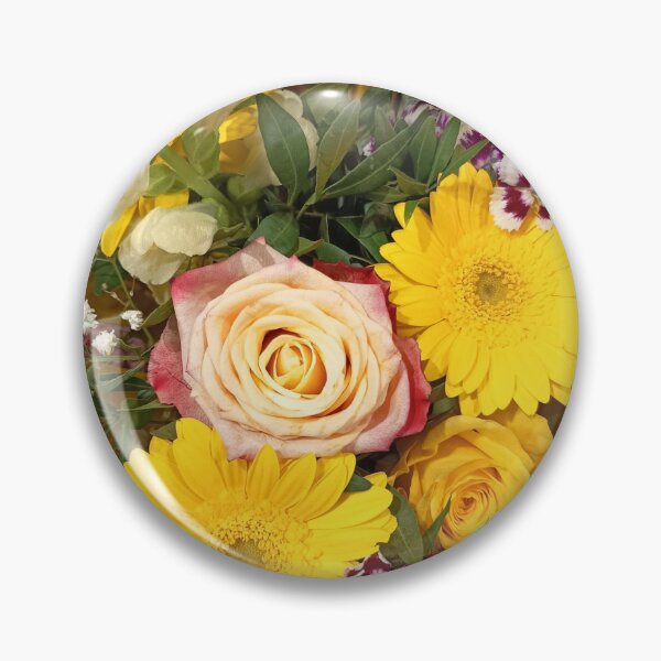 Item preview, Colorful Flower Bouquet with Yellow Gerberas and Roses designed and sold by PhuongVoArt.