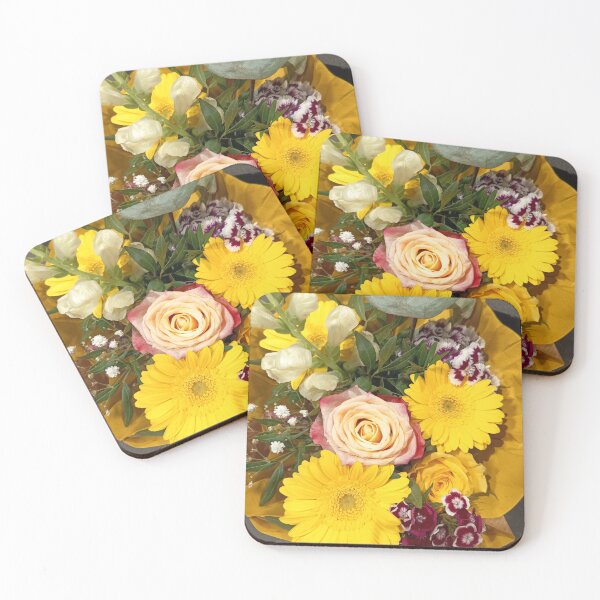 Item preview, Colorful Flower Bouquet with Yellow Gerberas and Roses designed and sold by PhuongVoArt.