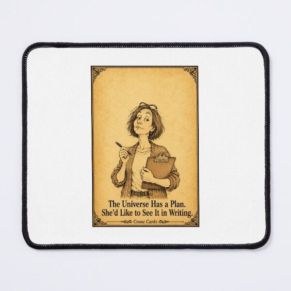 Item preview, Crone Cards — The Universe Has a Plan. She'd Like to See It in Writing. designed and sold by Kay Mhor Studio.