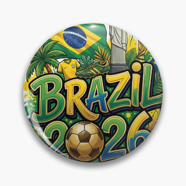 Item preview, Brazil Inspired Football Crest – Green and Gold Championship Badge designed and sold by aminesez22.