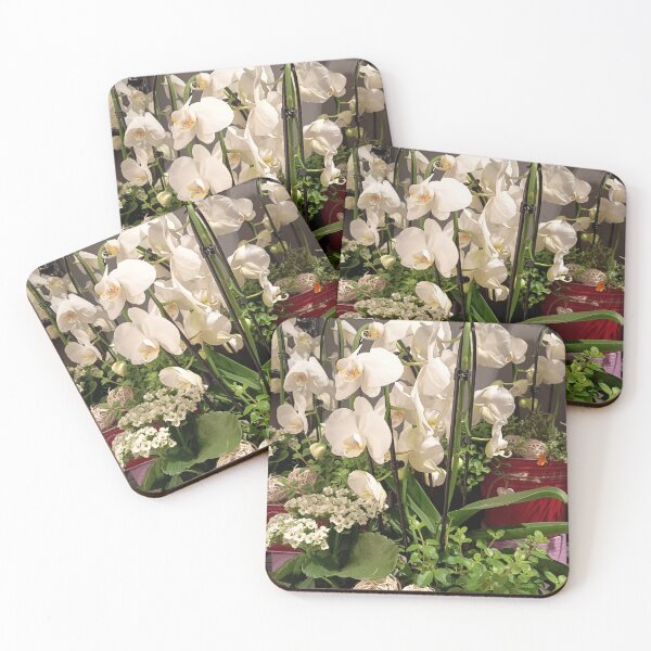 Item preview, Elegant White Phalaenopsis Orchid in Decorative Planter designed and sold by PhuongVoArt.