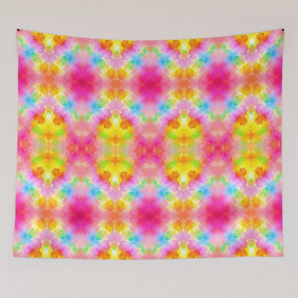 Item preview, Vibrant Watercolor Kaleidoscope Abstract Rainbow Pattern designed and sold by Sachie's Studio.