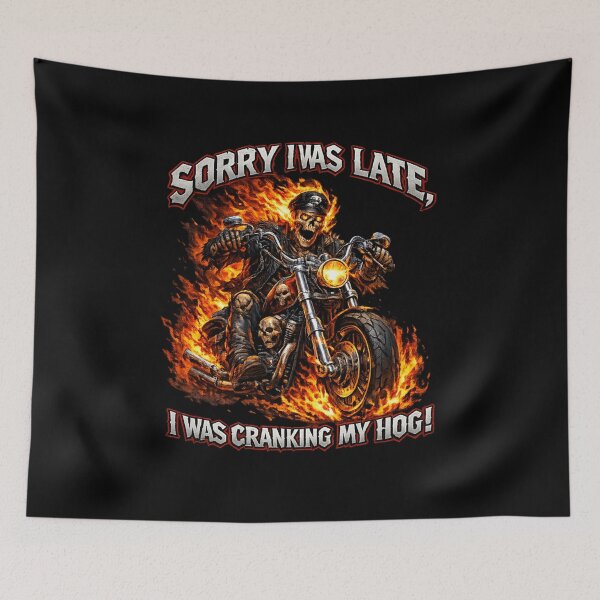 Item preview, Sorry I Was Late I Was Cranking My Hog Motorcycle Club  designed and sold by super-think.