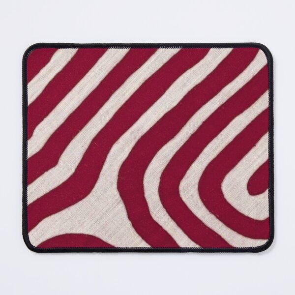 Item preview, Meandering Red and White Lines Pattern designed and sold by ZedColors.
