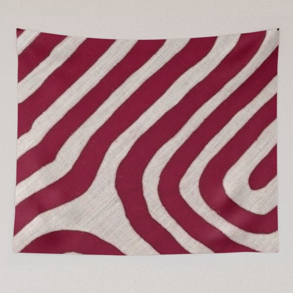 Item preview, Meandering Red and White Lines Pattern designed and sold by ZedColors.