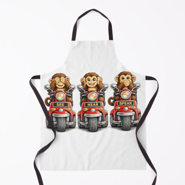 Item preview, see no evil,hear no evil,speak no evil monkeys on scooters designed and sold by JamesDunican.