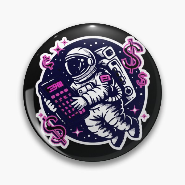 Item preview, Funny Astronaut Accountant Floating with Calculator Sticker designed and sold by Barkashow.