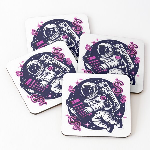 Item preview, Funny Astronaut Accountant Floating with Calculator Sticker designed and sold by Barkashow.