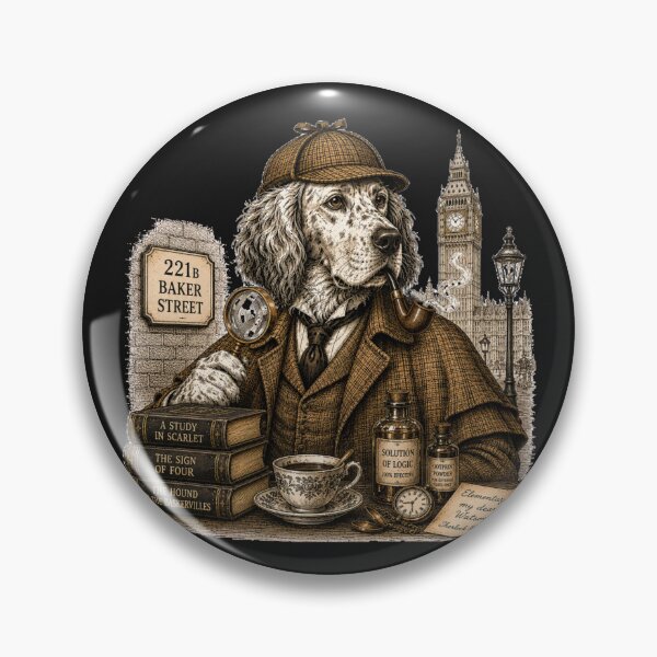Item preview, Sherlock Holmes Dog – Literary Character Detective designed and sold by Caradestrella.
