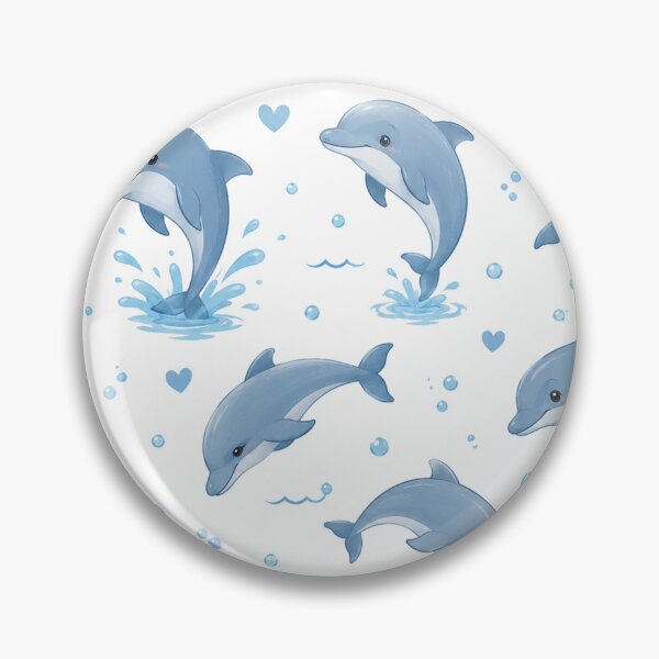 Item preview, Cute Dolphin Pattern – Playful Ocean Dolphins Seamless Design designed and sold by Seculinator.