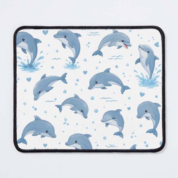 Item preview, Cute Dolphin Pattern – Playful Ocean Dolphins Seamless Design designed and sold by Seculinator.