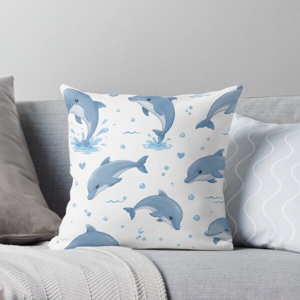 Item preview, Cute Dolphin Pattern – Playful Ocean Dolphins Seamless Design designed and sold by Seculinator.