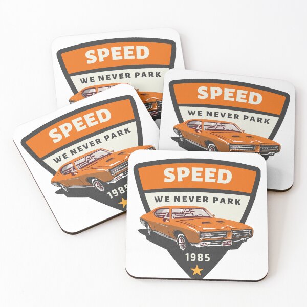 Item preview, Speed We Never Park – Retro Muscle Car Vintage Racing Design designed and sold by MedRoh.