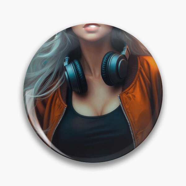 Item preview, Young Stylish Modern Active Girl Headphones  designed and sold by Davidaccio Collection .