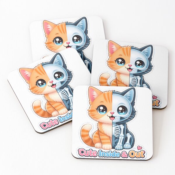 Item preview, Cute Inside & Out Veterinary Radiology Cat | Kawaii X-Ray Vet Gift designed and sold by Bettybee00.