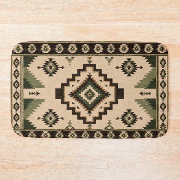 Item preview, Evergreen Lodge Southwestern Pattern | Forest Green Luxury Geometric Textile designed and sold by Swanny's Custom T-shirt and Gift Designs.