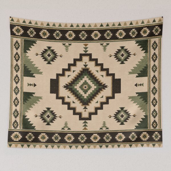 Item preview, Evergreen Lodge Southwestern Pattern | Forest Green Luxury Geometric Textile designed and sold by Swanny's Custom T-shirt and Gift Designs.