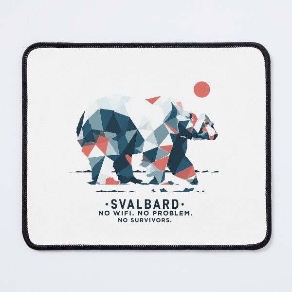 Item preview, Svalbard – Geometric Polar Bear Art Print | Arctic Wildlife Dark Humor Adventure Poster designed and sold by OzzFrequency.