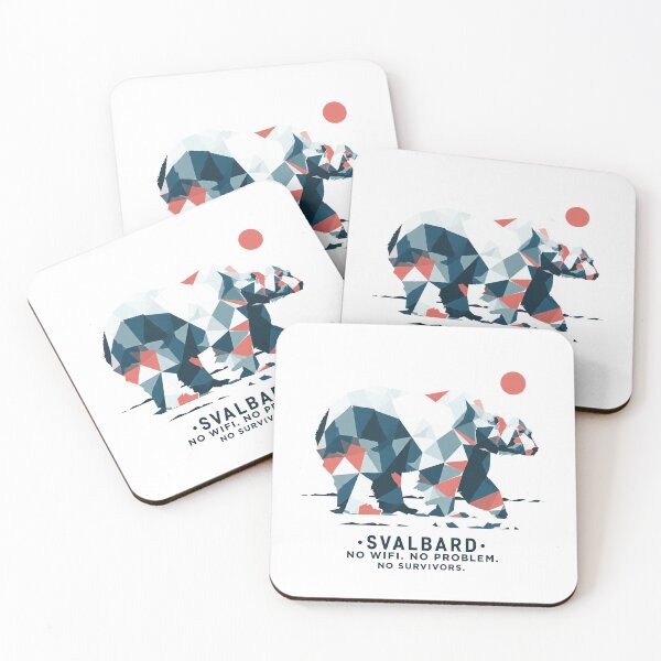 Item preview, Svalbard – Geometric Polar Bear Art Print | Arctic Wildlife Dark Humor Adventure Poster designed and sold by OzzFrequency.