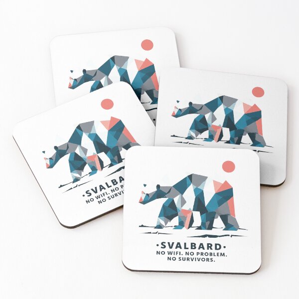 Item preview, Svalbard – Geometric Polar Bear Art Print | Arctic Wildlife Dark Humor Adventure Poster designed and sold by OzzFrequency.